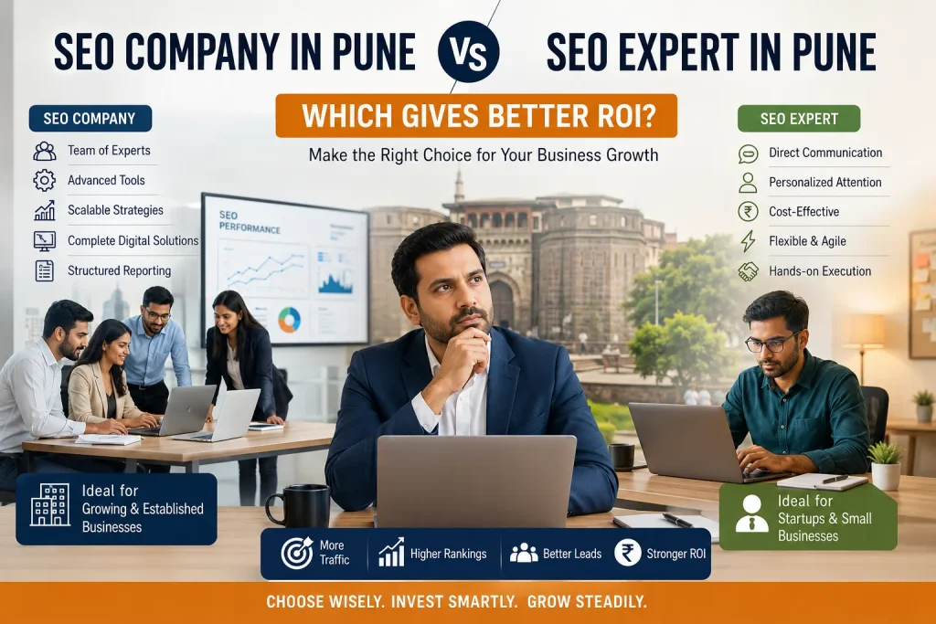 SEO Company in Pune vs SEO Expert in Pune – Which Gives Better ROI for Your Business?